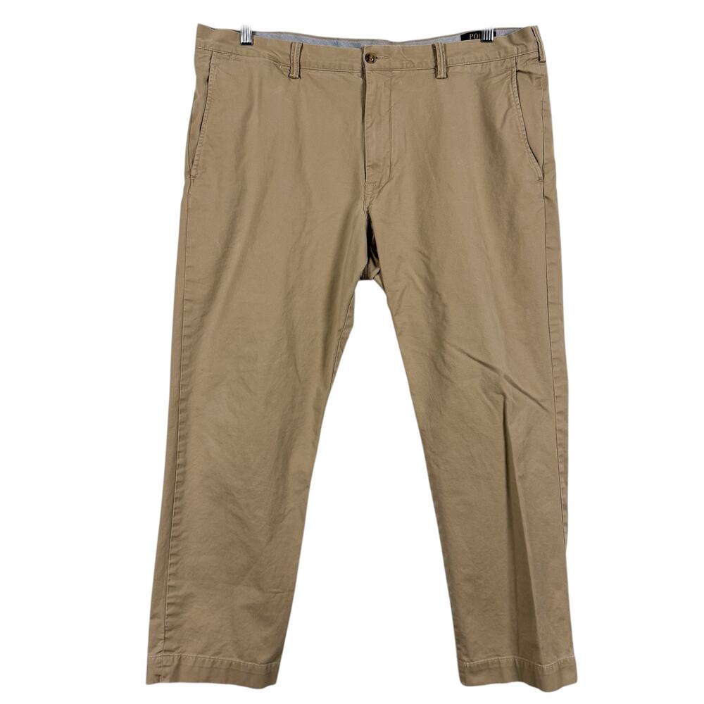 Polo Ralph Lauren Khaki Cotton Blend Stretch Slim Fit Chino Pants 40/29 Business